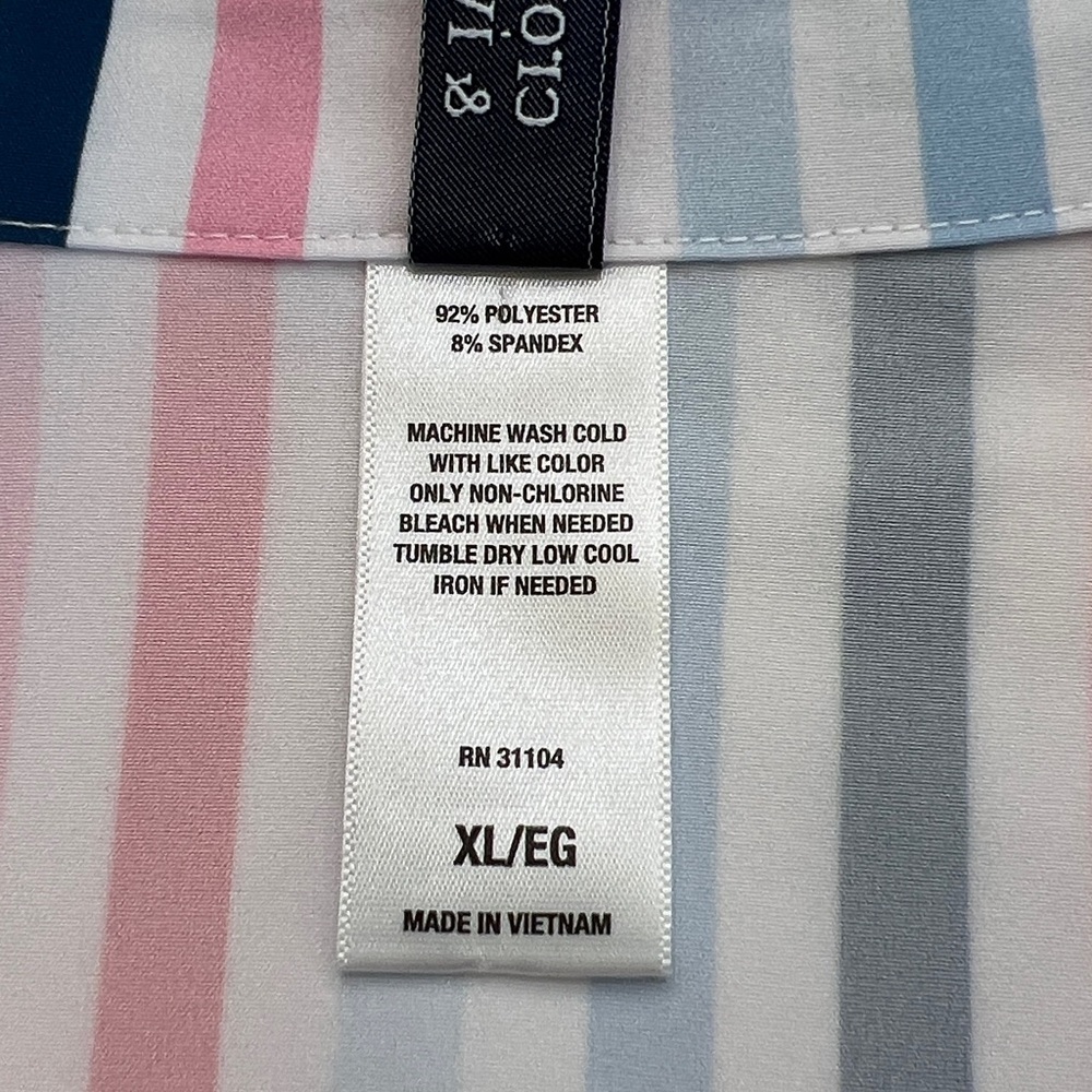 Crown & Ivy Multicolor Stripe Sleep Shirt Nightgown Size XL - Picture 6 of 9
